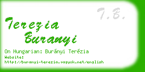 terezia buranyi business card